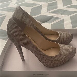 Jessica Simpson Glittering Silver Heels